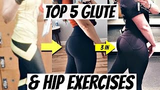 Top 5 Glute amp Hip Exercises  Grow Your Lower Body Butt Workout [upl. by Chandless]