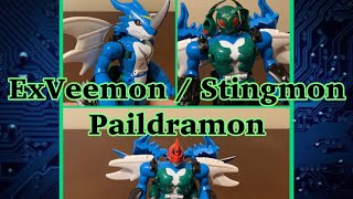 Digivolving ExVeemon  Stingmon  Paildramon “Review” [upl. by Johanan]