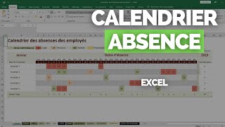 Comment Créer un Calendrier dAbsence avec Excel  TUTORIEL [upl. by Akila]