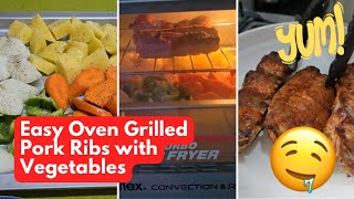 Easy Oven Grilled Pork Ribs with Vegetables Gawin niyo na 😋 [upl. by Schach27]