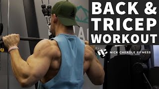 Back amp Tricep WORKOUT  Nick Cheadle [upl. by Novak607]