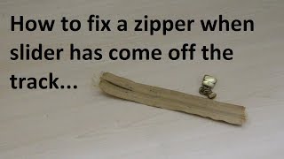 how to fix zipper that came off track  no tools needed [upl. by Anival]