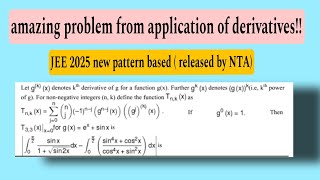 NTA NEW PAPER PATTERN PROBLEM FROM AOD integration tricky idea [upl. by Eniamrahc]