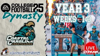 🏈Year 3  Weeks 13  Coastal Carolina Chanticleers DYNASTY 🔴LIVE STREAM [upl. by Farland889]