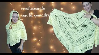 ⭐⭐⭐Capa con gorro a crochet fácil y rápido crocheteando con la comadre [upl. by Akimas739]