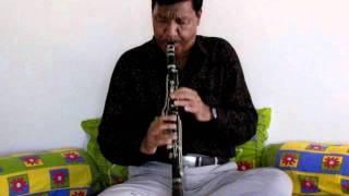 Tere Mast mast do nain on Clarinet  Ustad Mubarak of Japla Jharkhand India [upl. by Arotahs]