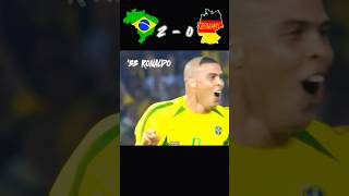 Final world cup 2002 BRAZIL VS GERMANY worldcup ronaldo brazil germany football robertocarlos [upl. by Ecertap]