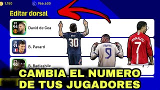 🔥 COMO CAMBIAR EL NUMERO DE DORSAL EN EFOOTBALL 2023 MOBILE  IDX [upl. by Tamar215]