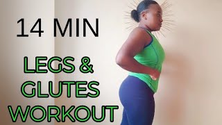 14 MIN LEGS amp GLUTES WORKOUT BODY WEIGHTNO JUMPING [upl. by Niliak]