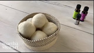 DIY Wool Dryer Balls  Homeschool with Martha [upl. by Oregolac]