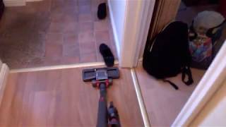 Dyson Cinetic Big Ball Animal CY22 Cleaning Hard Floor with CarpetFloor tool [upl. by Fanya]