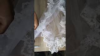 HOW TO ATTACH LACE TRIMMINGS TO YOUR VEIL EASILY X BEGINNERS GUIDE X SEWING DIYS [upl. by Zoie]