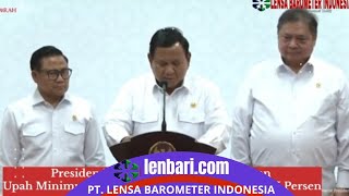 Presiden Prabowo Umumkan Kenaikan Upah Minimum Nasional Tahun 2025 Sebesar 65 Persen [upl. by Bordiuk]