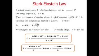 StarkEinstein Law Lecture 5 [upl. by Auberon416]