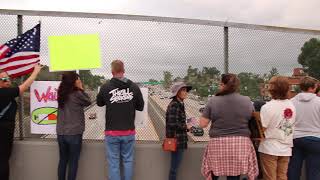 Protestes demonstrating against school COVID19 mandates [upl. by Beekman]