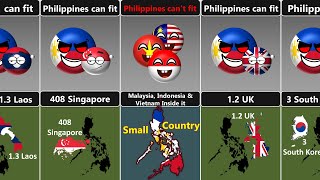 Philippines vs Other Countries That Fit Inside Its Map Countryballs [upl. by Niliac899]