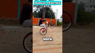 Manual practice 20 40 70 100 stunt manual practice shorts shortsfeed mtb cyclestunt [upl. by Leirza]