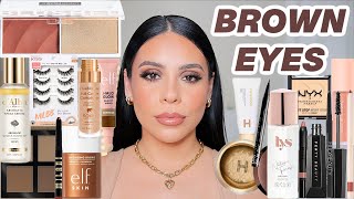 Makeup For Brown Eyes 🤎 easy glowy  long lasting makeup [upl. by Vernice609]