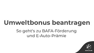 In 220 Sekunden zur BAFAFörderung für EAutos Schritt für Schritt zum Umweltbonus [upl. by Ellenet]