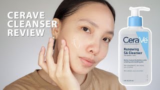 CERAVE RENEWING SA CLEANSER I Unscented Mild and Gentle Cleanser for Face Body and Acne Prone Skin [upl. by Maren]