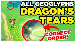 All DRAGONS TEARS Geoglyphs In Correct Order  Zelda Tears Of The Kingdom [upl. by Amahs]