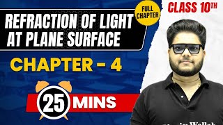 REFRACTION OF LIGHT AT PLANE SURFACE in 25 Mins  Complete Chapter Mind Map  Class 10 ICSE PHYSICS [upl. by Bernie862]