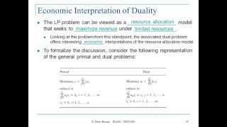 Lecture 8 part 1 Dual Theory Duality and PostOptimal Analysis [upl. by Nnylanna]