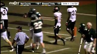 Blessed Trinitys Sam Roberts 12 yd TD run against Hart County [upl. by Holt]