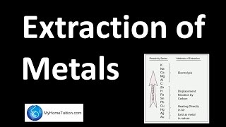 Extraction of Metals  Redox Equilibrium [upl. by Onurb]