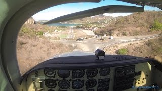 Landing at St Barths TFFJ Pilots View  Straight In RWY 10 Part 1 [upl. by Eserehc]