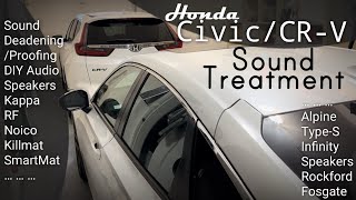 Car Sound ProofingTreatment on CRV and Civic [upl. by Aimik]