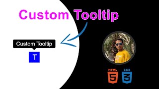 How to create custom tooltip in CSS  HTML [upl. by Llerral]