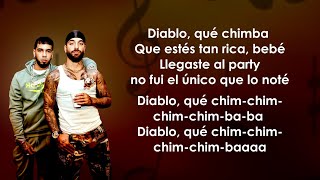 Maluma Anuel AA  Diablo Qué Chimba LetraLyrics [upl. by Holland988]