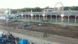 Lake County fairgrounds Indiana 6 cylinder demolition Derby 1 of 2 of 2024 [upl. by Rotsen]