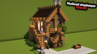 Minecraft Small Medieval House Tutorial [upl. by Burkhard312]