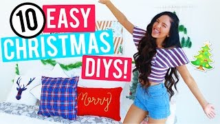 10 Easy Christmas Room Decor DIYs 2016 Cheap and Easy Holiday Room Decorations [upl. by Larret39]