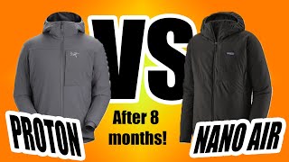 Arcteryx Proton LT vs Patagonia Nano Air Review after owning both for 8 months [upl. by Cassius627]