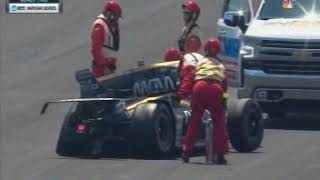 James Hinchcliffe 2019 Indy 500 qualifying crash [upl. by Einahc]