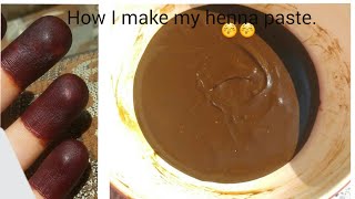 How to make natural henna paste for dark stain How to make mehendi paste FamShii henna [upl. by Leonor]