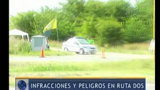 Infracciones en la ruta 2  Telefe Noticias [upl. by Nanreik]