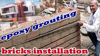 bricks wall work Installation bricks FITTING Bricks Design ON Wall Exposed Brick Work PART 6 [upl. by Fafa180]