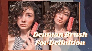 Using Denman Brush For Curl Definition  2c3a [upl. by Weissberg]