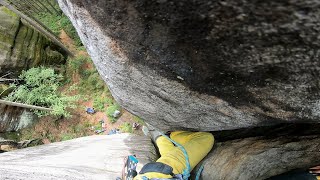 Ledová spára VIIa Adršpach  Czech Crack Climbing [upl. by Ros]