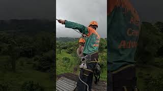 First Time Zip lining🏔️ shorts [upl. by Ailugram558]