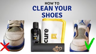 How To Clean TrainersSneakers With Crep Cure Jordan 4 Restoration Part 1 [upl. by Adihsar318]