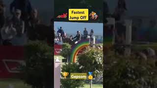 FASTEST JUMP OFF  GEPSOM siege unserenpferdengehtesgut winner hengst horse speed riding [upl. by Nonnek767]