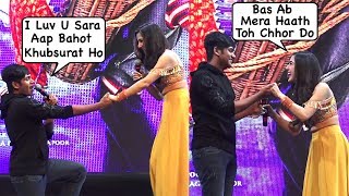 Sara Khans Funniest Reacti0n On College Boys Proposal  KEDARNATH Promotion In Mithibai College [upl. by Lleznov]