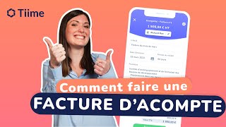 Comment faire une facture dacompte [upl. by Oleic]