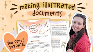 How I Make Cute Documents amp Printables  Art Business Tutorials in Canva [upl. by Dione]