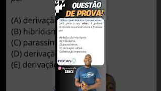 IDECAN formação de palavras questão de português comentada Prof Bruno Souza concurso [upl. by Ko]